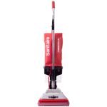 Eureka Sanitaire Upright Commercial Vacuum, 12" Path, Red/Chrome