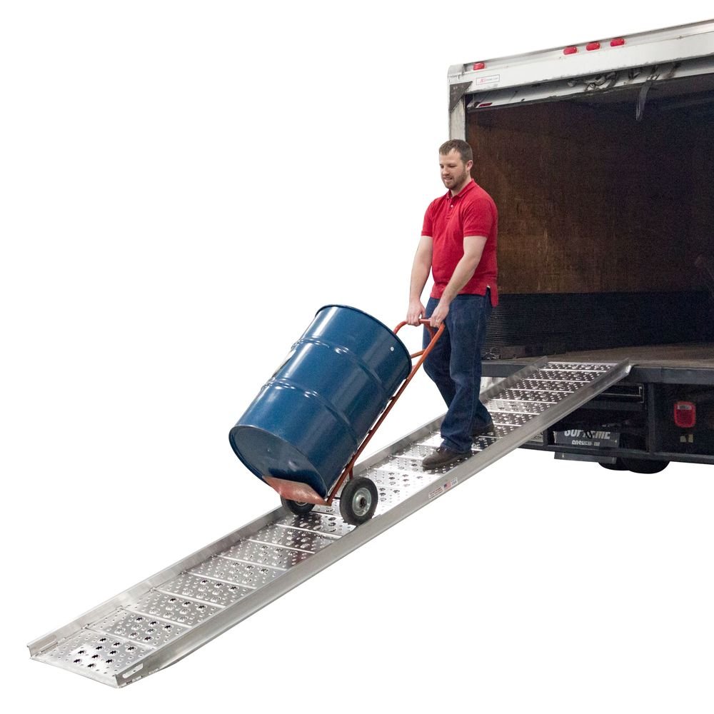 01-26-192-06-WALK-P 26" W Aluminum Punch Plate Walk Ramp, Plate End - 1,000 lb. Cap - Image 1
