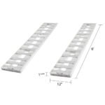 12" W Aluminum Car Trailer Ramps, Hook & Plate Hybrid End, Knife Foot - 3,000 lb. Per Axle - Image 4