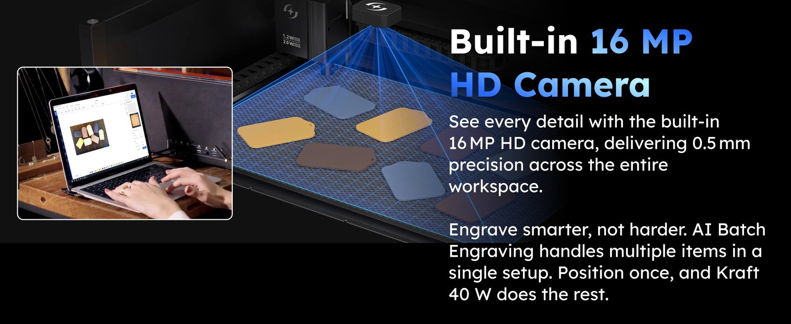 40W laser cutting capabilities - wood and acrylic thickness chart