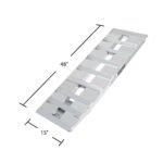 15" W Aluminum Car Trailer Ramps Hook End, Knife Foot- 5,000 lb. Per Axle - Image 4