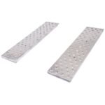 5' L X 15" W EZ Traction Aluminum Car Trailer Ramps, Hook End, Stub Foot - 5,000 lb. Per Axle