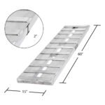 15" W Aluminum Car Trailer Ramps Hook End, Knife Foot- 5,000 lb. Per Axle - Image 6
