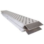 7' 10" L X 15" W EZ Traction Aluminum Car Trailer Ramps, Plate End, Knife Foot - 5,000 lb. Per Axle - Image 5