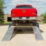 7' 10" L X 15" W EZ Traction Aluminum Car Trailer Ramps, Plate End, Knife Foot - 5,000 lb. Per Axle - Image 7