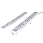 16" W Aluminum Car Trailer Ramps, Plate End, Knife Foot - 5,000 lb. Per Axle - Image 7