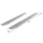 16' L X 18" W Aluminum Car Trailer Ramps, Plate End, Knife Foot - 5,000 lb. Per Axle - Image 5