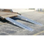 10' L x 20" W Aluminum Car Trailer Ramps, Pin-On End, Knife Foot - 5,000 lb. Per Axle - Image 3