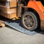 36" x 36" Punch Plate Aluminum Shipping Container Ramps - 8,000 lb. Cap - Image 3