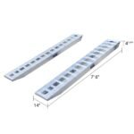 7' 6" L x 14" W Aluminum Ramps, Pin-On End, Stub Foot - 10,000 per Axle - Image 4