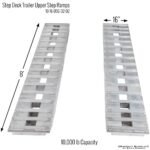 8' L x 16" W x 4-1/4" H Aluminum Ramps, Pin-On End, Pin-On Foot - 10,000 lb. per Axle - Image 2