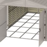 10.5x28.5 ft Vinyl Garage, Vinyl Storage Shed with Foundation, 2 Windows & Side Doors - Image 8