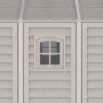 10.5x28.5 ft Vinyl Garage, Vinyl Storage Shed with Foundation, 2 Windows & Side Doors - Image 10