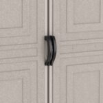 10.5x28.5 ft Vinyl Garage, Vinyl Storage Shed with Foundation, 2 Windows & Side Doors - Image 9