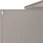 10.5x28.5 ft Vinyl Garage, Vinyl Storage Shed with Foundation, 2 Windows & Side Doors - Image 12