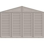 10.5x28.5 ft Vinyl Garage, Vinyl Storage Shed with Foundation, 2 Windows & Side Doors - Image 11