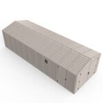 10.5x28.5 ft Vinyl Garage, Vinyl Storage Shed with Foundation, 2 Windows & Side Doors - Image 3