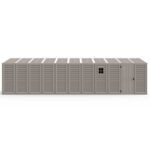 10.5x28.5 ft Vinyl Garage, Vinyl Storage Shed with Foundation, 2 Windows & Side Doors - Image 4