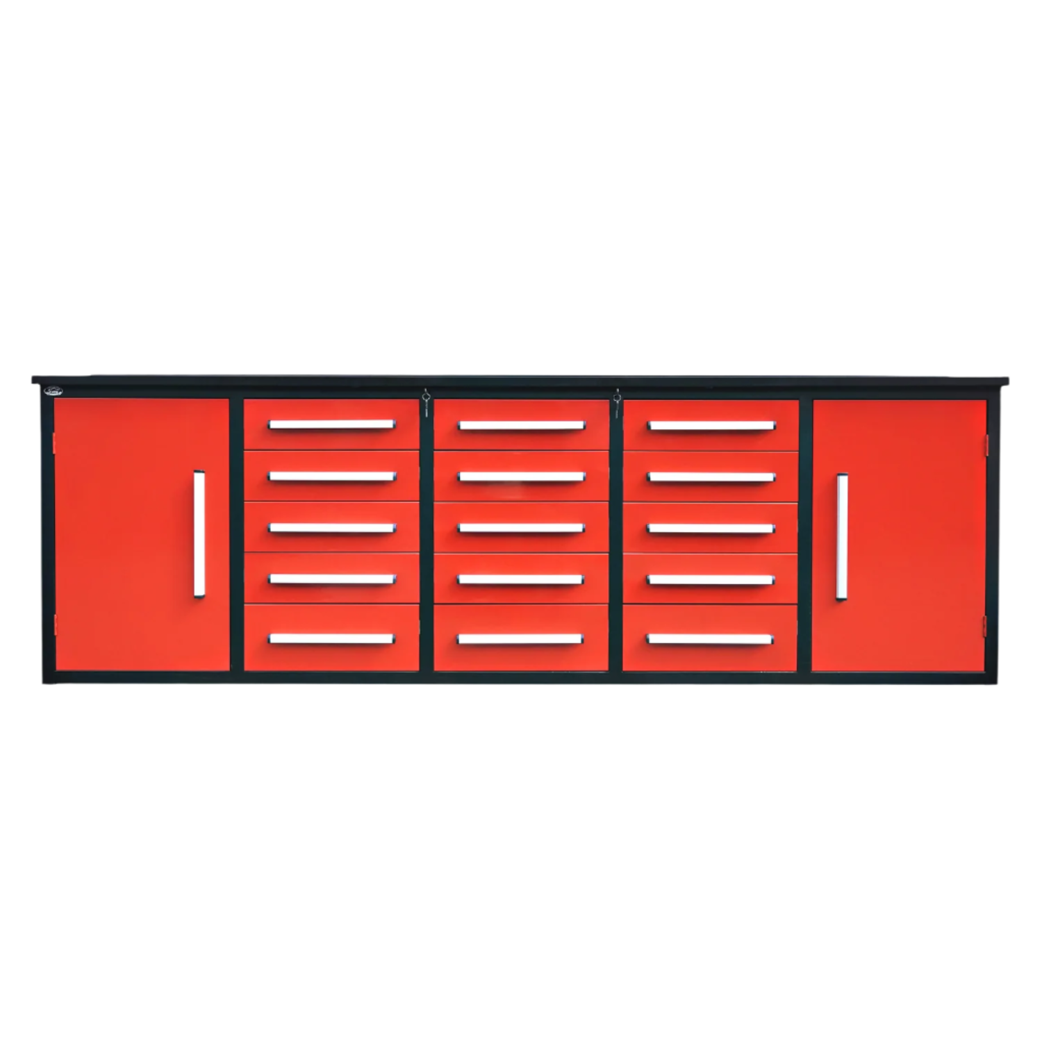 10ft Workbench Storage Cabinet with 15 Drawers & 2 Cabinets - Image 1