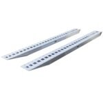 14' L X 16' W Aluminum Car Trailer Ramps, Pin-On End, Knife Foot - 12,000 lb. Per Axle