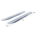 14' L X 16' W Aluminum Car Trailer Ramps, Pin-On End, Knife Foot - 12,000 lb. Per Axle - Image 3