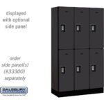 12" Wide Double Tier Designer Wood Locker - 3 Wide - 5 Feet High - 15" Deep by Salsbury - Image 5