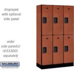 12" Wide Double Tier Designer Wood Locker - 3 Wide - 5 Feet High - 15" Deep by Salsbury - Image 11