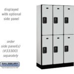 12" Wide Double Tier Designer Wood Locker - 3 Wide - 5 Feet High - 15" Deep by Salsbury - Image 18