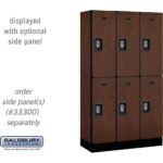 12" Wide Double Tier Designer Wood Locker - 3 Wide - 5 Feet High - 15" Deep by Salsbury - Image 25
