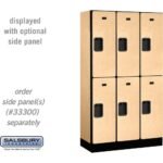 12" Wide Double Tier Designer Wood Locker - 3 Wide - 5 Feet High - 15" Deep by Salsbury - Image 26