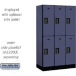 12" Wide Double Tier Designer Wood Locker - 3 Wide - 5 Feet High - 18" Deep by Salsbury - Image 7