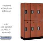 12" Wide Double Tier Designer Wood Locker - 3 Wide - 5 Feet High - 18" Deep by Salsbury - Image 14