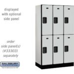 12" Wide Double Tier Designer Wood Locker - 3 Wide - 5 Feet High - 18" Deep by Salsbury - Image 16