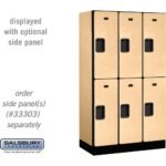 12" Wide Double Tier Designer Wood Locker - 3 Wide - 5 Feet High - 18" Deep by Salsbury - Image 26