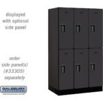 12" Wide Double Tier Designer Wood Locker - 3 Wide - 5 Feet High - 21" Deep by Salsbury - Image 2