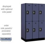 12" Wide Double Tier Designer Wood Locker - 3 Wide - 5 Feet High - 21" Deep by Salsbury - Image 10
