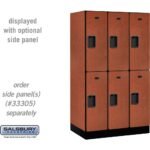 12" Wide Double Tier Designer Wood Locker - 3 Wide - 5 Feet High - 21" Deep by Salsbury - Image 11
