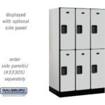 12" Wide Double Tier Designer Wood Locker - 3 Wide - 5 Feet High - 21" Deep by Salsbury - Image 16