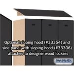 12" Wide Double Tier Designer Wood Locker - 3 Wide - 5 Feet High - 21" Deep by Salsbury - Image 35