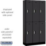 12" Wide Double Tier Designer Wood Locker - 3 Wide - 6 Feet High - 15" Deep by Salsbury - Image 4