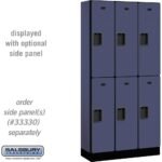 12" Wide Double Tier Designer Wood Locker - 3 Wide - 6 Feet High - 15" Deep by Salsbury - Image 6