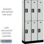 12" Wide Double Tier Designer Wood Locker - 3 Wide - 6 Feet High - 15" Deep by Salsbury - Image 19