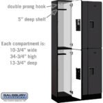 12" Wide Double Tier Designer Wood Locker - 3 Wide - 6 Feet High - 15" Deep by Salsbury - Image 32