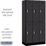 12" Wide Double Tier Designer Wood Locker - 3 Wide - 6 Feet High - 18" Deep by Salsbury - Image 4