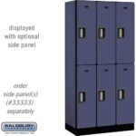 12" Wide Double Tier Designer Wood Locker - 3 Wide - 6 Feet High - 18" Deep by Salsbury - Image 9