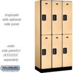 12" Wide Double Tier Designer Wood Locker - 3 Wide - 6 Feet High - 18" Deep by Salsbury - Image 27