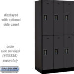 12" Wide Double Tier Designer Wood Locker - 3 Wide - 6 Feet High - 21" Deep by Salsbury - Image 2