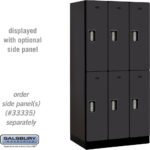 12" Wide Double Tier Designer Wood Locker - 3 Wide - 6 Feet High - 21" Deep by Salsbury - Image 4