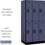 12" Wide Double Tier Designer Wood Locker - 3 Wide - 6 Feet High - 21" Deep by Salsbury - Image 7