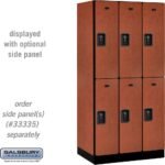 12" Wide Double Tier Designer Wood Locker - 3 Wide - 6 Feet High - 21" Deep by Salsbury - Image 13